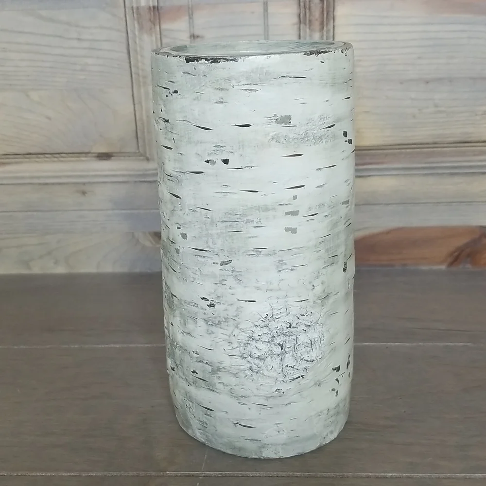 Faux Birch Candle Holder